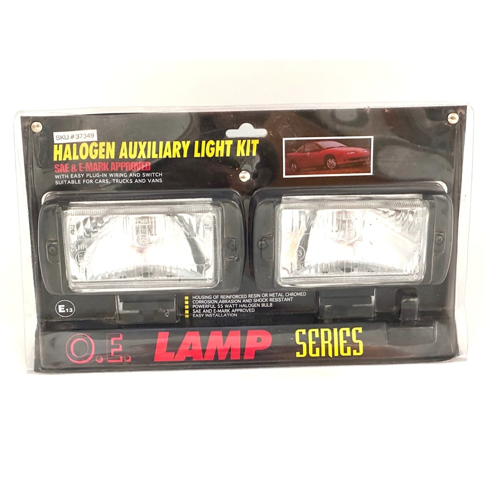 OE Lamp Series Halogen Auxiliary Light Kit 37349 Clear Driving Lamp 55W NOS